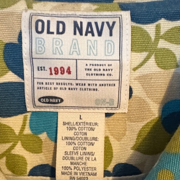 Old Navy Blue and Green Floral Coat - Picture 3 of 10